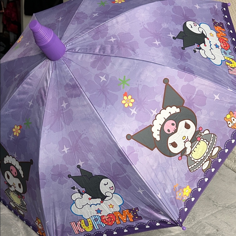 My melody Kuromi Themed Kids Purple Umbrella